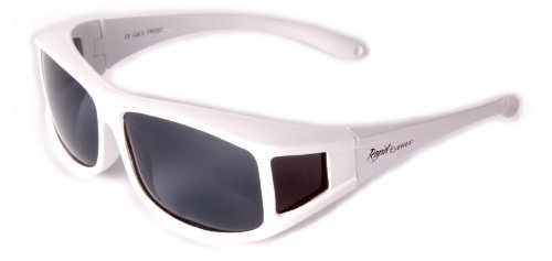 Rapid Eyewear SONNENÜBERBRILLE Polarisiert Weiße Überbrille. Sonnenbrille die über die eigene Brille passt. Für Damen und Herren Brillenträger. Überziehbrille für Sport, Fahrrad, Fahren etc