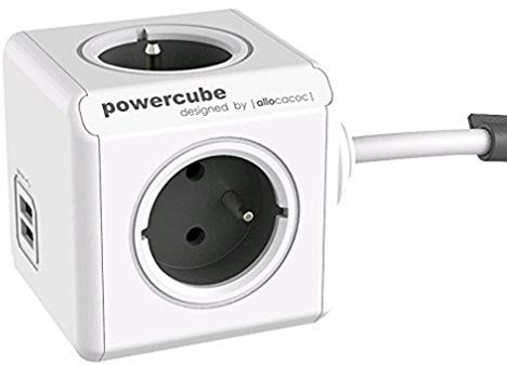 Allocacoc PowerCube Extended USB E(FR) 3m power extension 4 AC outlet(s)