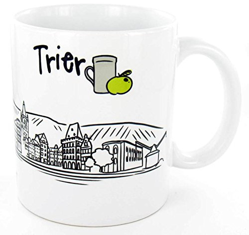 die stadtmeister Keramiktasse weiß ''Skyline Trier''