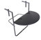 Jardinion Balkontisch, Klapptisch, Rattan-Optik 83 x 36 x 39,5cm Schwarz, Gartentisch