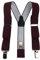 TigerTie Unisex Hosenträger in Y-Form mit 3 extra starken Clips - Farbe in weinrot silber gepunktet - hochwertige Verarbeitung - Breite 35 mm