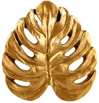 Sass & Belle Gold Cheese Plant Leaf Drawer Knob