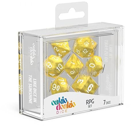 Oakie Doakie Dice Würfel RPG-Set Marble - Gelb (7)