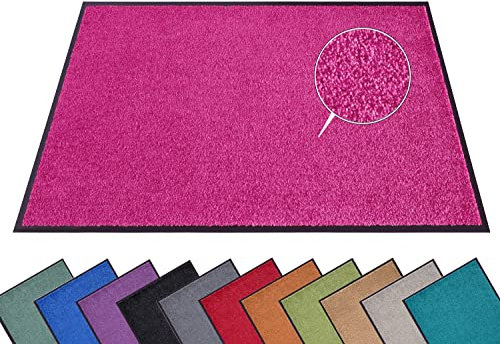Hanse Home Fußmatte (S-XXL) 60x90cm – 12 Farben – Fussmatte Outdoor Schmutzfangmatte Türmatte Waschbar & Wetterfest rutschfest für Eingangsbereich & Außenbereich – Himbeerrot