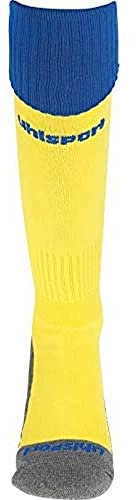 uhlsport Herren Club Stutzenstrumpfe, limonengelb/azurblau, 41-44