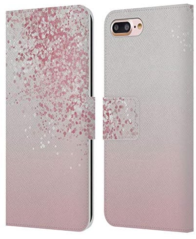 Head Case Designs Officially Licensed LebensArt Pink Light Pastels Leather Wallet Case Compatible With Apple iPhone 7 Plus/iPhone 8 Plus