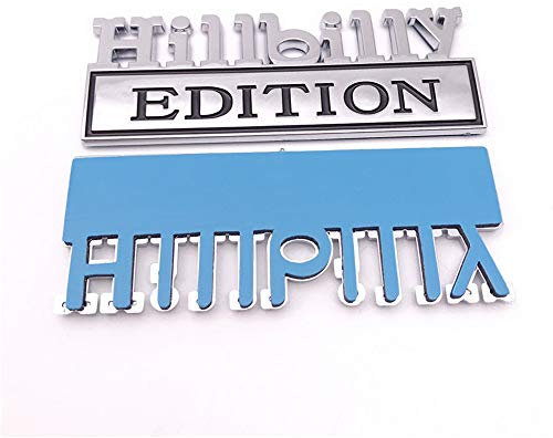 1 x Chrom-Wort Hillbilly Edition 3D Buchstaben Emblem Abzeichen Aufkleber für GMC Chevy Auto LKW JLM1821152