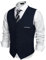 COOFANDY Anzugweste für Herren V-Ausschnitt Slim fit Modern HerrenWeste Einfarbig Formale Hochzeit Party Elegant Weste Navy S
