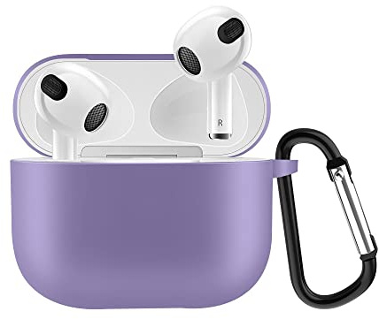 CoverKingz Hülle kompatibel mit AirPods 3 - Silikon Schutzhülle Cover - Case Tasche Lila