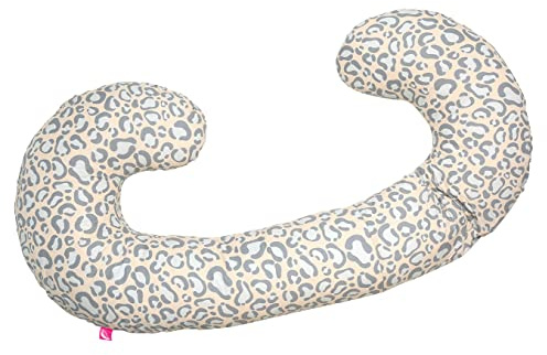 Bezug für Lagerungskissen, Seitenschläferkissen von Motherhood, 100% naturreine Baumwolle - Öko-Tex Standard 100 (Leo apricot)