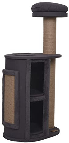 Petliving Kratzbaum Louis 120 cm, anthrazit, Handmade, nachhaltig, Öko Tex Standard 100