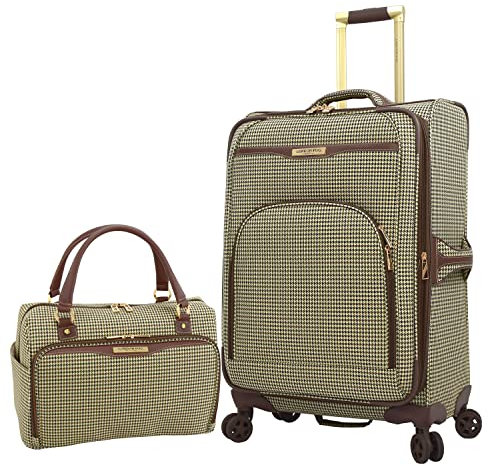 LONDON FOG Oxford III 2-teiliges Set (Kabinentasche und 63,5 cm Spinner), Oliv, olivgrün, Oxford III 2-teiliges Set (Handgepäcktasche und 63,5 cm Spinner)