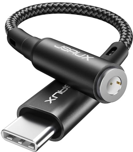 JSAUX USB C zu 3.5mm Klinke Adapter, Kopfhörer Jack Typ C Aux Audio Adapter für Samsung S21 S20/Note 20, Huawei P40 P30 Pro/Mate 40 30 Pro, iPad Pro, iPad mini 6, Oneplus, Pixel 6/4XL,Xiaomi-Schwarz