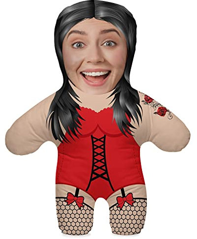 Ferocity Kissen mit eigenem Foto Personalisiertes Lustiges Fotogeschenk mit eigenem Gesicht Bedruckt 45 cm Hoch Body Körper Foto-Kissen zum 18 Geburtstag Junggesellinnenparty Motiv Gorset [091]