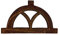 zeitzone Stallfenster Halbrund Gusseisen Rostig Giebelfenster Nostalgie Antik-Stil 20x33cm