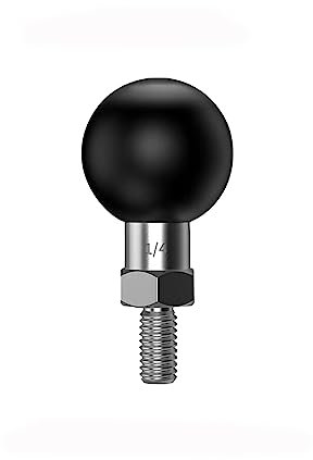 1 inch Ball Mount Holder with Threaded Bolt 1/4-20 Compatible with RAM Mounts B Size Double Socket Arm(M1/4-1pc)