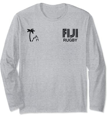 Herren Fiji Rugby T-Shirt für Rugbyballspieler Langarmshirt