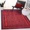 NETLINE HOME Machine Washable Area Rugs For Kitchen, Bedroom, Dining and Living Room | Kid Pet Friendly Rug | Oriental Design Carpet | Low Pile | Non Slip (Red Black, 120X180 CM)
