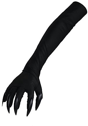 Halloween Kostüm Handschuhe Teufel Geist Hexe Lange Nagel Handschuhe Cosplay Maskerade Karneval Aufführungen Krallen Handschuhe Fingernägel Handschuhe Elastische Lange Handschuhe Monster Gloves