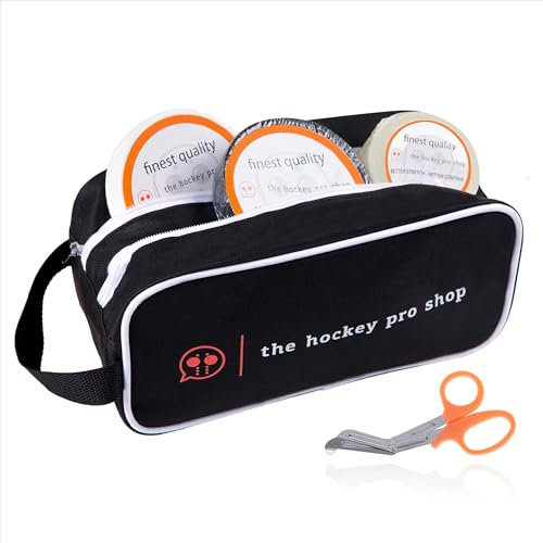 Pro Shop Hockey-Tape-Tasche, weißes Klebeband (3 Rollen) und Schere