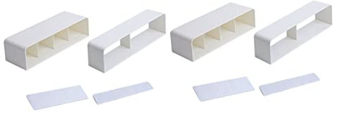 2 Pezzi Scaffale per Rastrelliera Base Funzionale Trapano Bianco Contenitore Corto per Decorazioni Scarico per Scarpe Supporto per Porta di Scarico Quadrato Schermo Interno in Plastica Vasso