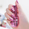 Metal Nail Polish 18ml Mirror Nail Varnish,Quick Drying Metallic Effect Nail Art Polish, Plating Metallic Nail Polish No UV Needed, Magic Mirror Gel Nail Polish For Chrome Nail Art (06-Pink)