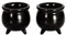 Elbenwald Harry Potter Caldero Huevera Set para Wizarding Wolrd Fans Hombres Mujeres Unisex Cerámica Negro