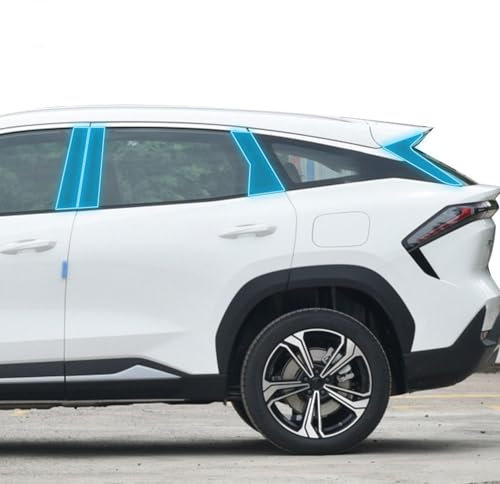 CKLS Auto Exterieur PPF transparent Lack Schutzfolie TPU Anti Scratch BC Fenstersäulen-Streifenfolie, für Geely Galaxy L7 2022-2023