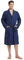 FashGudim Bademantel Herren Baumwolle Leicht Dünn Kurz Morgenmantel Herren Kariert Sommer Schalkragen Schottenmuster (Blau & Schwarz gestreift, 4XL)