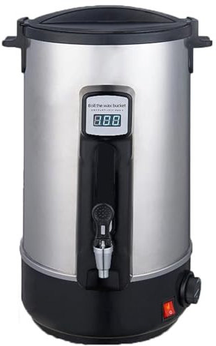 Melter per la creazione di candele, 8L/10,8L/12L/16L/20L/30L/35L - Pentola elettrica per fusione della cera con beccuccio a versamento rapido, controllo della temperatura da 30 ° C a 110 ° F per la