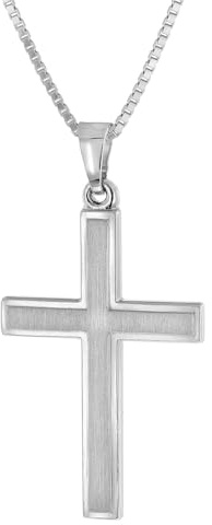trendor Herren-Halskette mit Kreuz 925 Silber 21 mm 68258 | modischer Halsschmuck für Männer, elegante Geschenkidee und zeitloses Accessoire