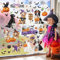 decalmile Fensteraufkleber Halloween Hunde Fenster Abziehbilder Kürbis Fledermäuse Süßigkeiten Anti-Kollision Fensterfolie Glas Fensterdeko Aufkleber