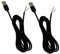 D&H Keller USB Kabel 2 Meter mit offenen Enden (2er Pack, Schwarz) - Nylon-ummantelte zweipolige USB-Kabel für DIY-Projekte & als Ersatzkabel