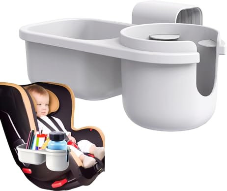 Mimoqk Becherhalter für Stuhl, Getränkehalter für Fahrrad, Kinderwagen, Rollstuhl, Kindersitz, Grau, ABS