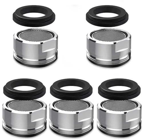 2 Pieces Brass Tap Spout Aerator with Gasket - 24MM Male Threaded Aerator Insert (5 Packs)