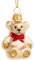SIKORA Mini Teddy Bär besondere Weihnachtskugel Glas Christbaumschmuck Deko Figur Weihnachten Anhänger Ornament - Premium Line - BS815M