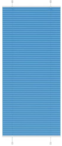 vidaXL Plissee Blau 95x200 cm Stoffbreite 94,4 cm Polyester