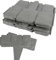 Lot de 10 bordures de jardin effet pierre pavée – Couverture de 2,5 m, en plastique résistant aux intempéries, surface texturée ardoise, bordure d'herbe pour parterres de fleurs, terrasses, allées