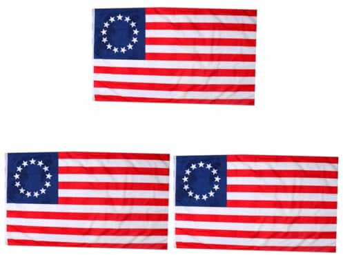 SUPVOX Lot De 3 Drapeaux Des États-Unis D'Amérique En Polyester