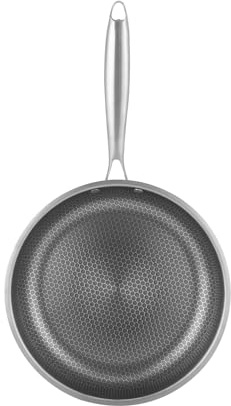 MIKIYUEER Bratpfanne Edelstahl Wabenstruktur Ø28cm Induktion Antihaft Kratzfest 410 Rostfrei 380℃ Hitzebeständig, Induktion Pfanne Anti Haft Kratzfest