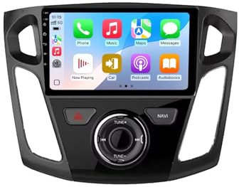 Android 13 2 DIN Pantalla Táctil Radio 9 Coche Pantalla para Ford Focus 3 Mk3 2011-2019 con Enlace Espejo/Navegación GPS/Radio FM/BT/Mandos Volante/Reproductor Multimedia(8G+256G)