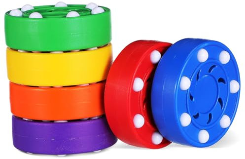 Abaodam 6 x Eishockey-Pucks, Sport-Training, Puck, Hockey, Indoor-Gym-Hockey-Puck, Indoor-Hockey-Puck, gewichteter Straßenhockey-Puck, Hockey, Eishockey, Puck, Bauchmuskeln