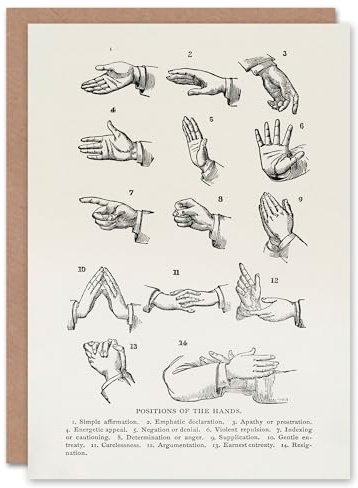 Artery8 Joseph Gibbons Richardson Art Card Positions of Hand Gestures