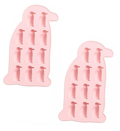 TOYZFRIENDY Moule Silicone Pingouin pour Glaçons et Chocolats Moules à Glace Créatifs Rose Accessoires de Cuisine Pratiques pour Fêtes