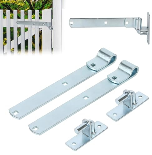 300 mm di bandella per porta con cardine, 2 x cerniere per porta a carico pesante in nastro zincato 300 mm (12 pollici), zincato Cerniera per cancello da giardino, bandella per porta, per porte