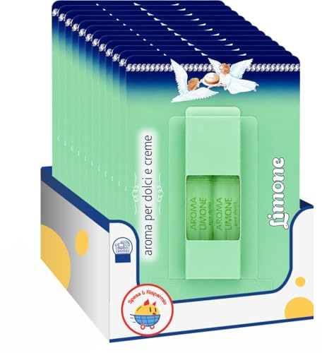 Aroma Limone per Dolci e Creme – 4 ml (2 Fialette) – Aroma Alimentare Liquido – Variazioni 4/8/12 Pezzi (12 PEZZI)