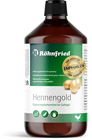 Röhnfried Hennengold 1000 ml I vermindert Brucheier & Federfressen I unterstützt Federwachstum & Federkleid I für Hühner & anderes Geflügel