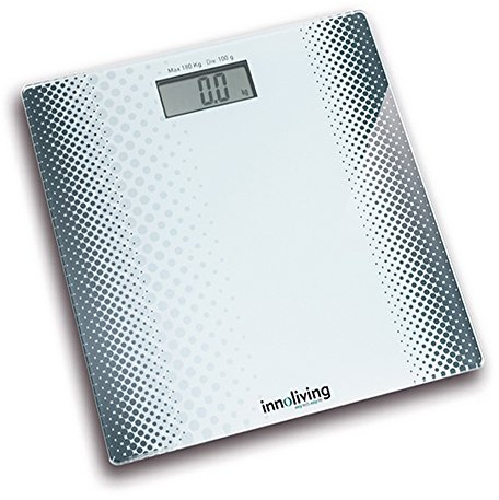 Innoliving INN-102 Bilancia Pesapersone Digitale Ultrathin con Design Ultraslim, Vetro Temperato, Sensori di Precisione, Capacità 180kg