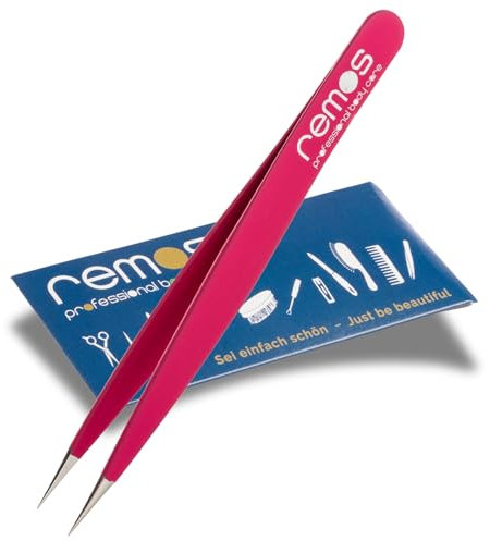 REMOS Pince à échardes - acier inoxydable 9.5 cm - pointe fine - fuchsia