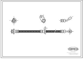 Corteco 19033561 Bremsschlauch hinten links
